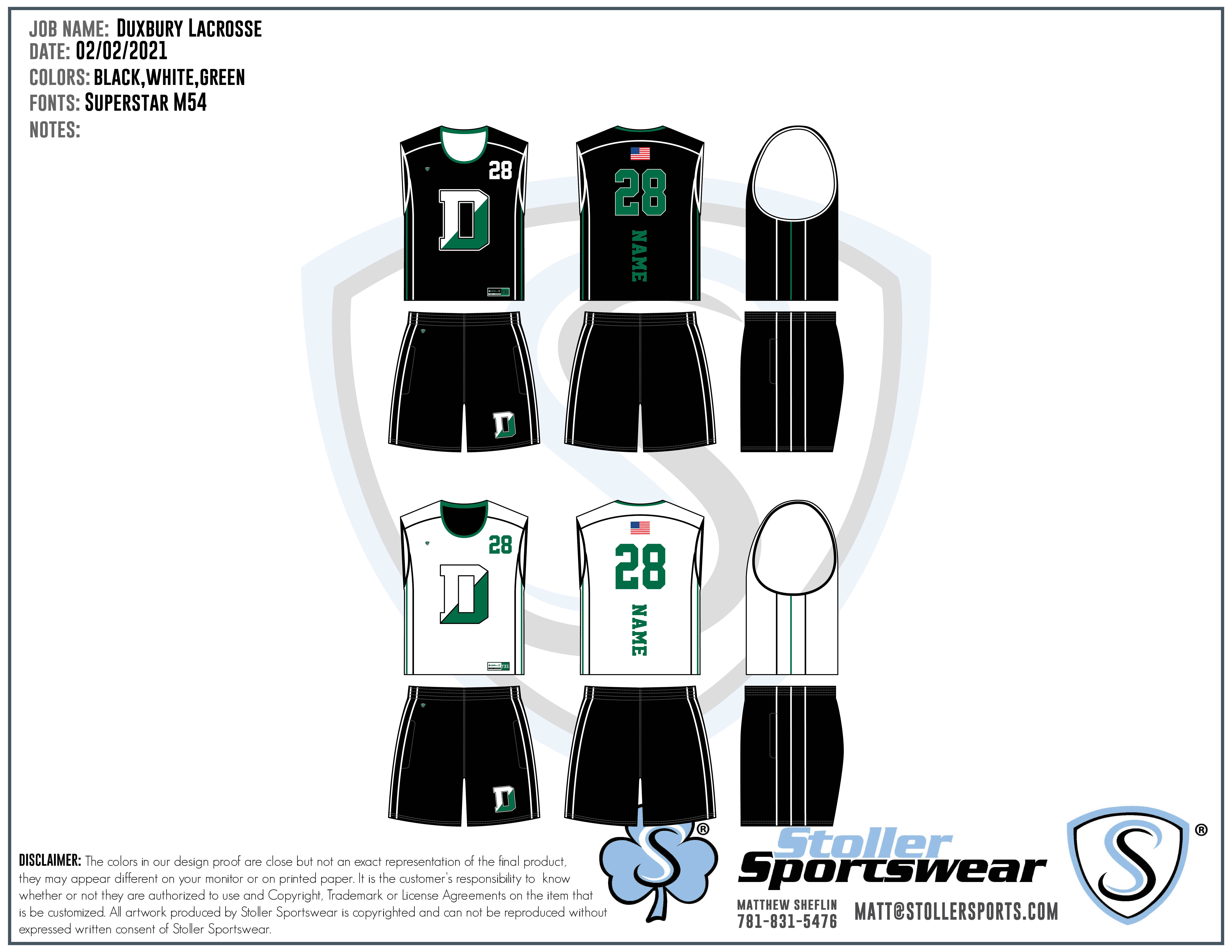 Custom Sublimated Lacrosse Uniform - Duxbury