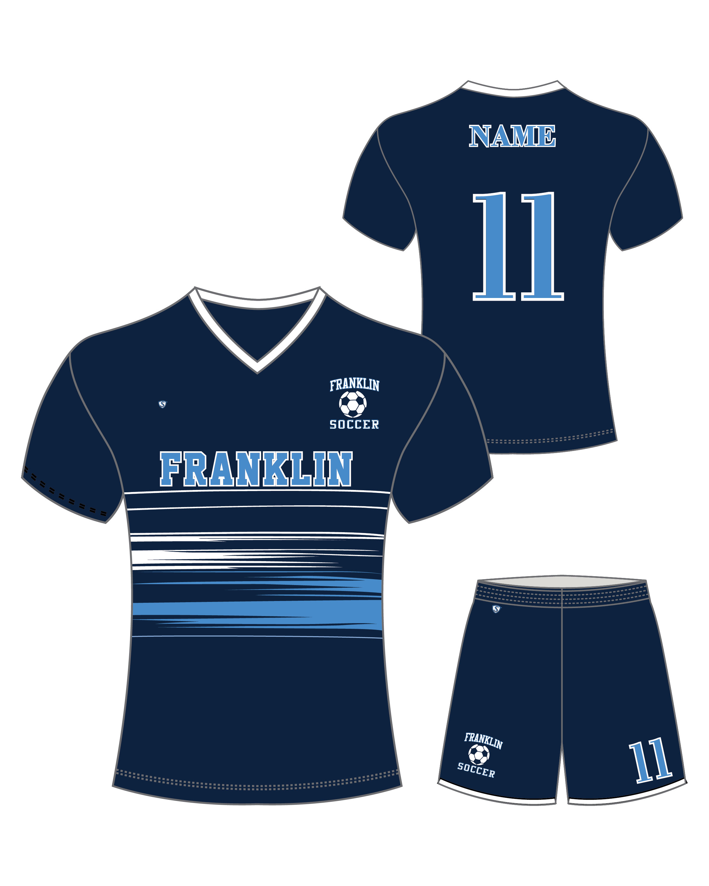 Custom Sublimated Soccer Uniform - Franklin 1