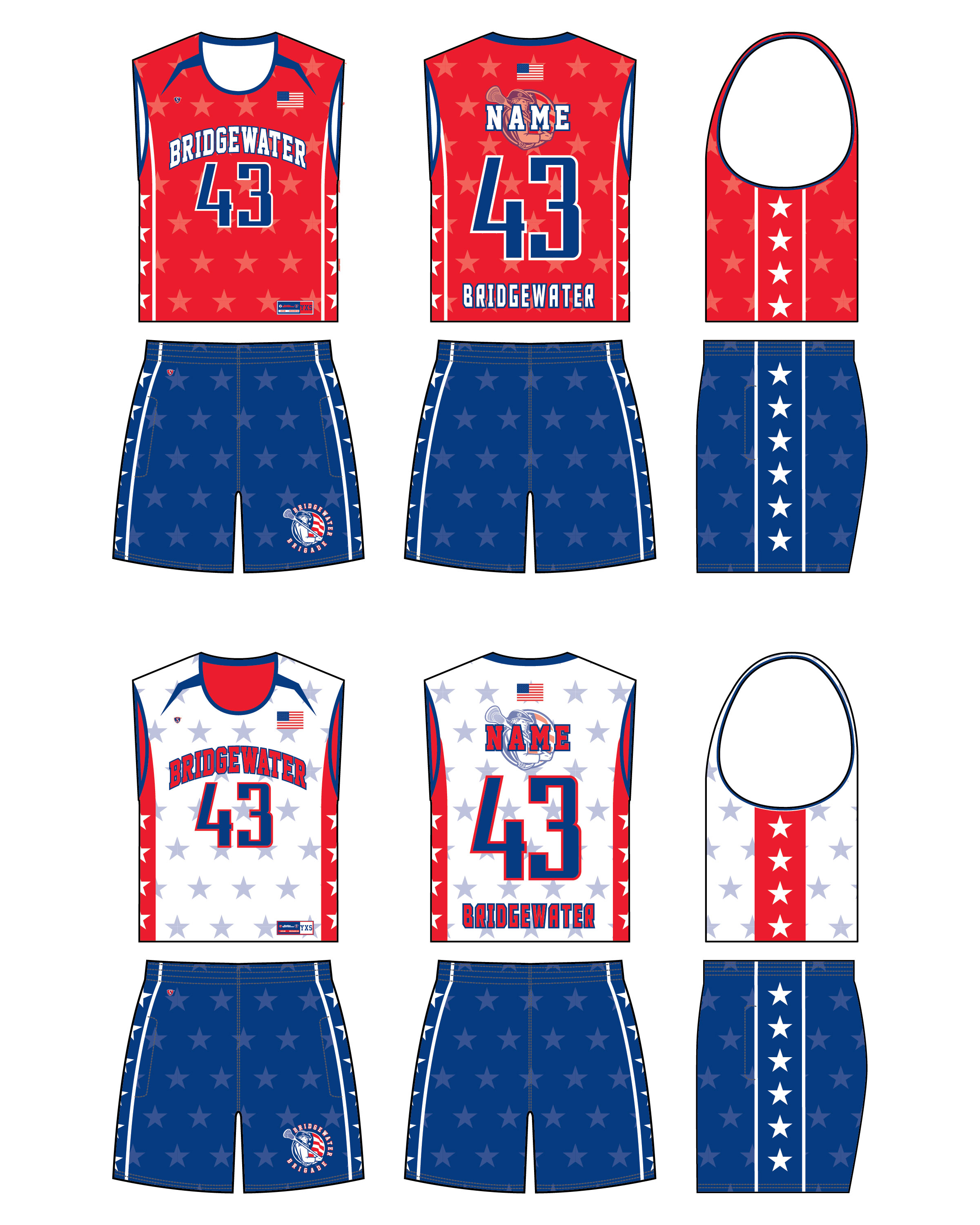 Custom Sublimated Lacrosse Uniform - Bridgewater 6