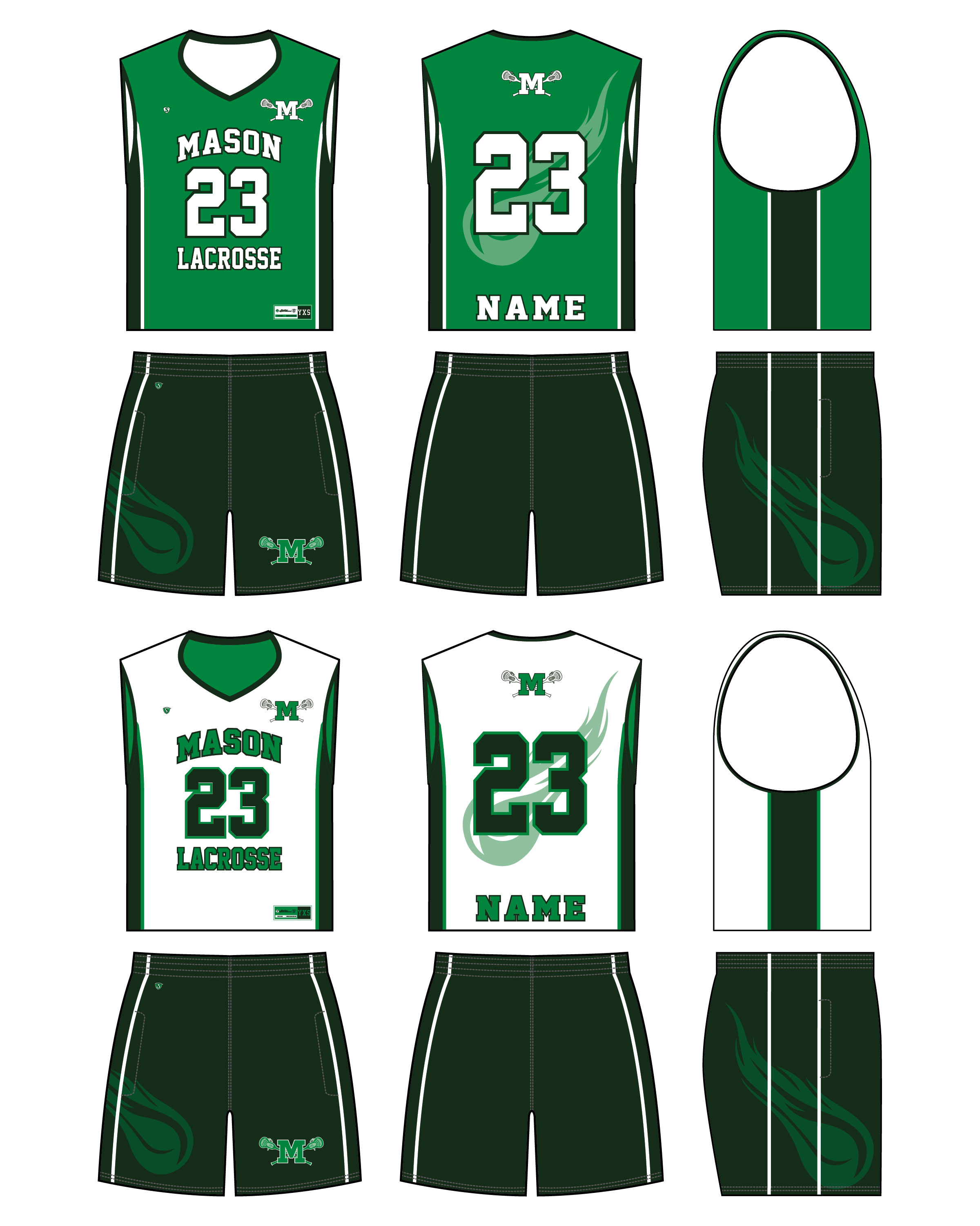 Custom Sublimated Lacrosse Uniform - Mason 1
