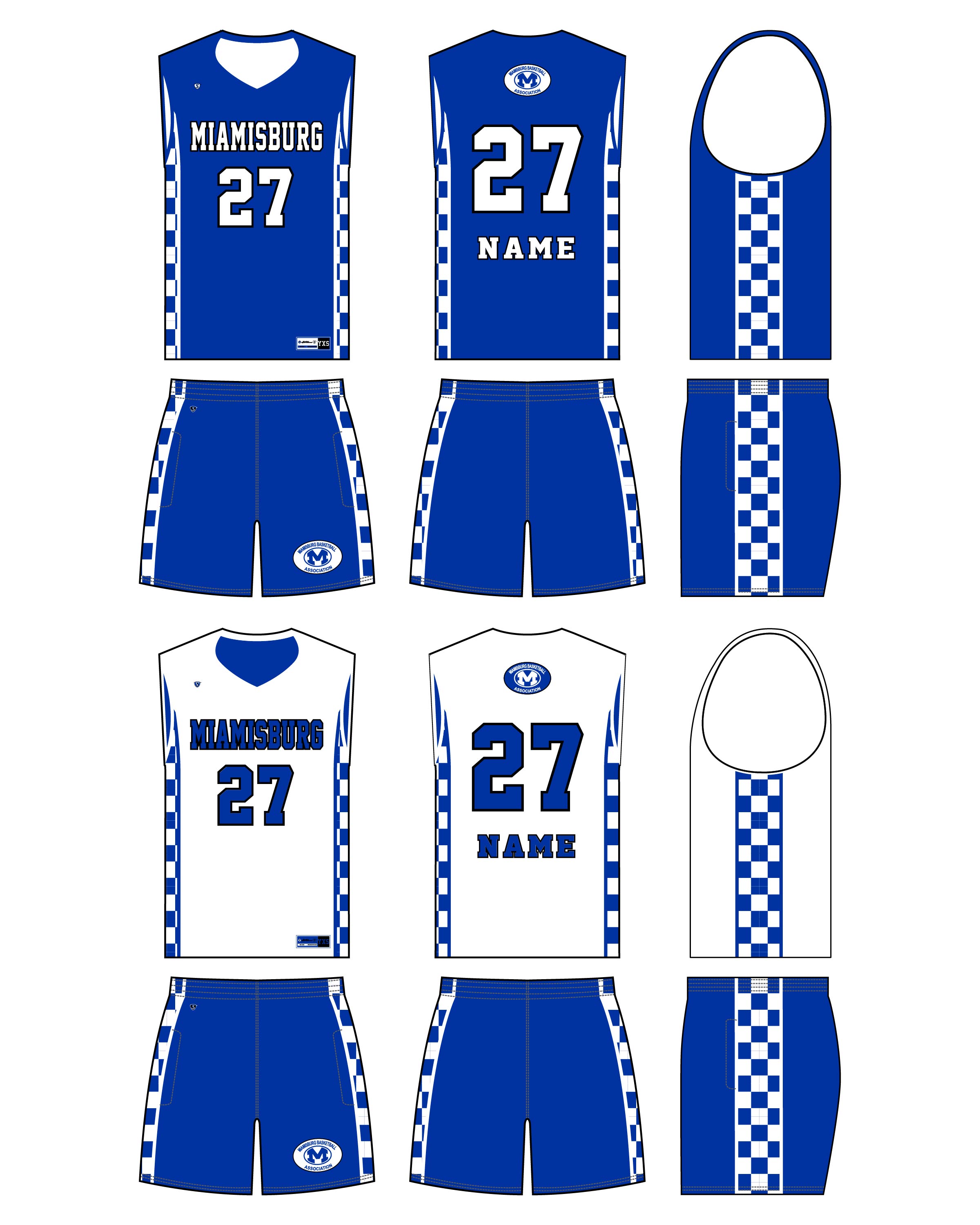 Custom Sublimated Basketball Uniform - Miamsburg 5