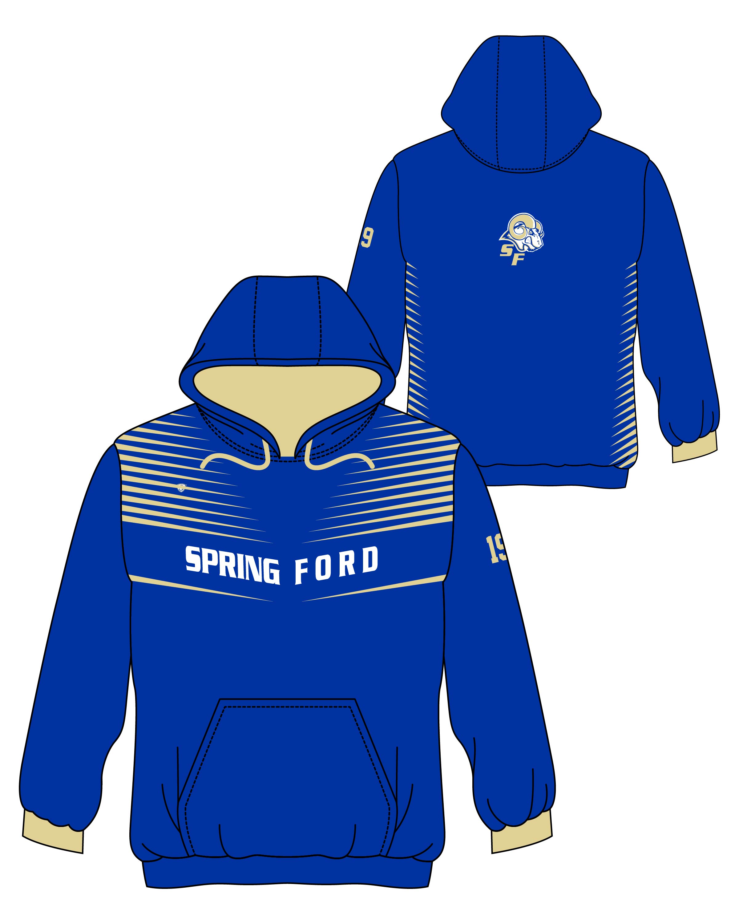Custom Sublimated Hoodie - Spring Ford 1