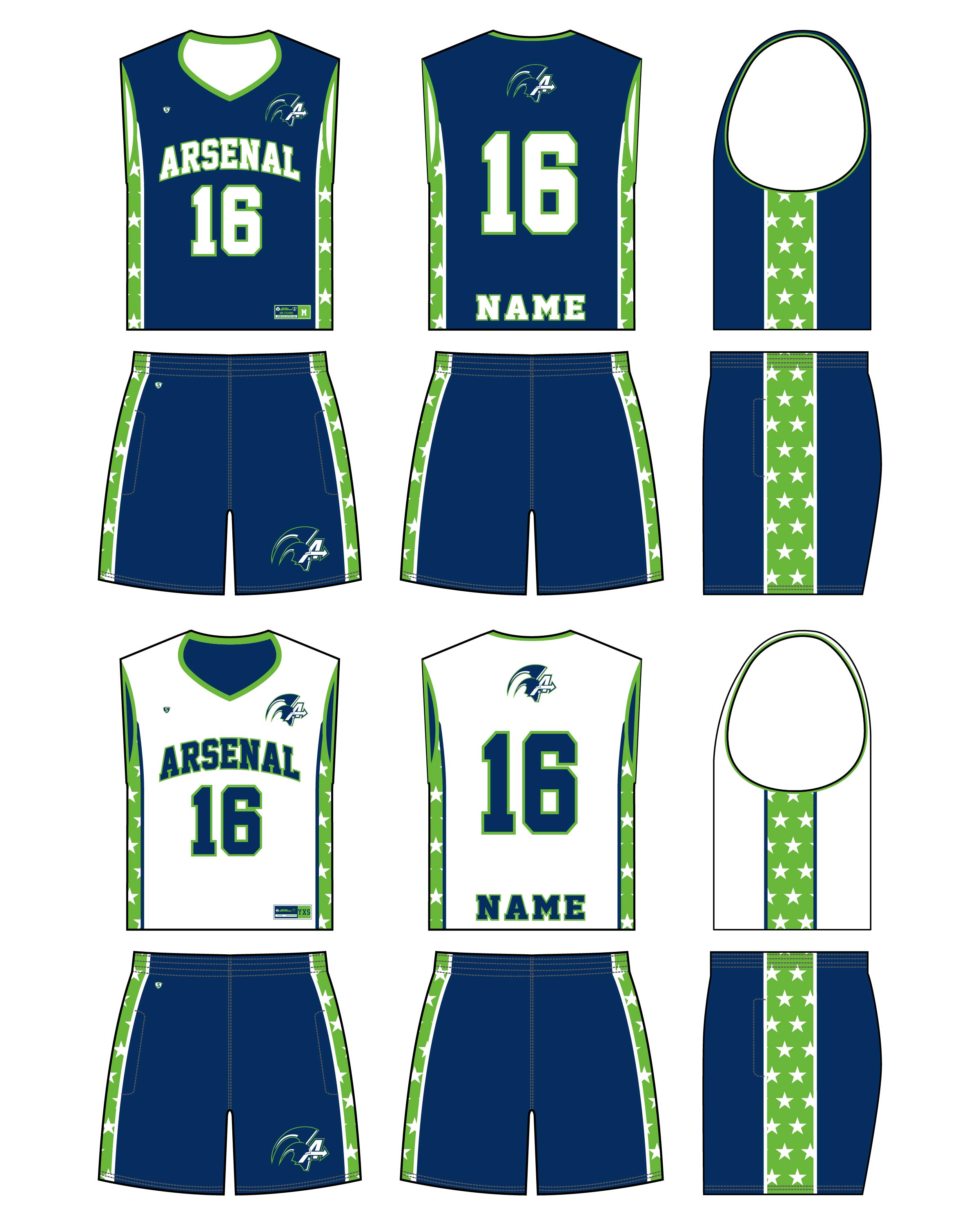 Custom Sublimated Lacrosse Uniform - Arsenal 5