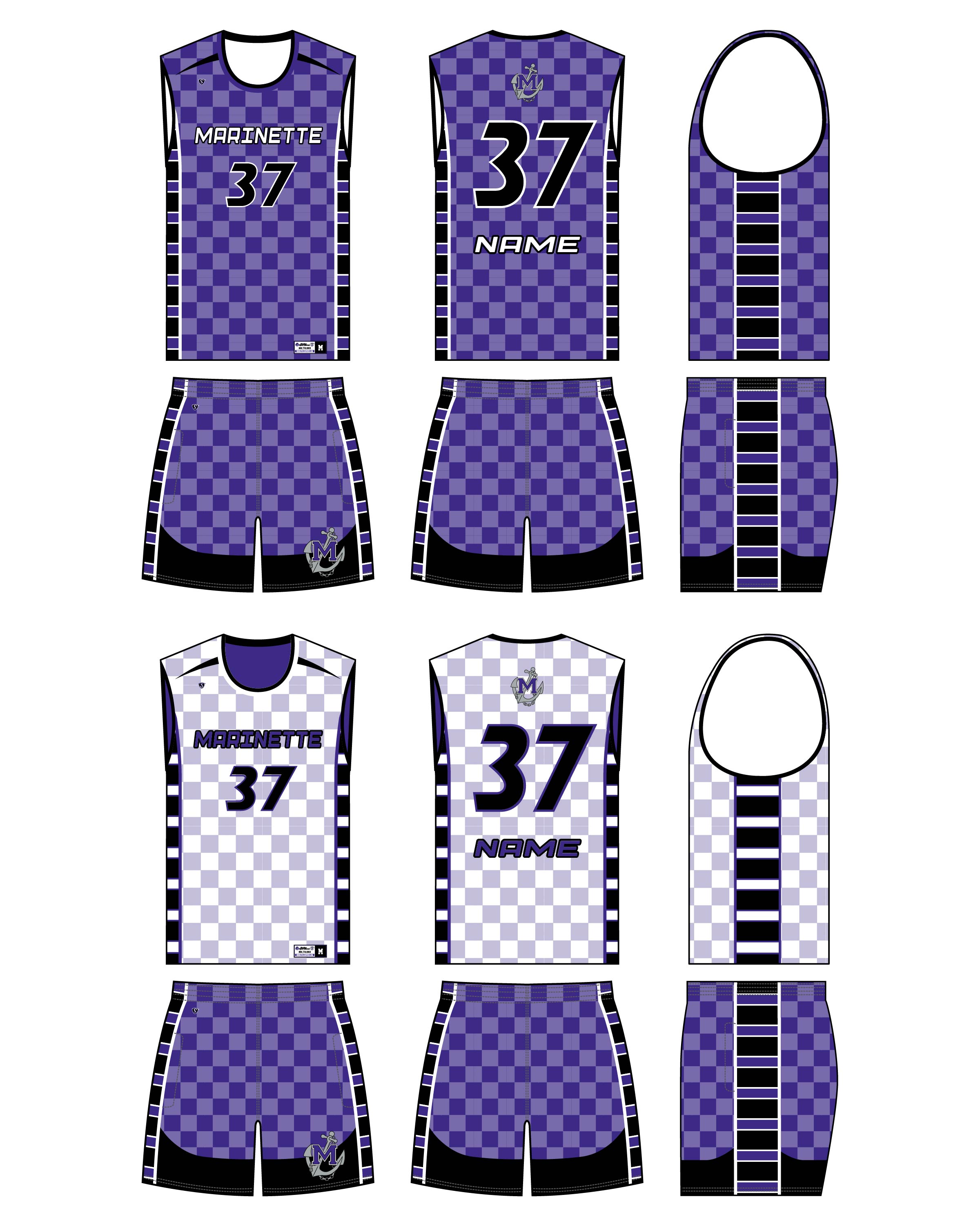 Custom Sublimated Basketball Uniform - Marinette 4